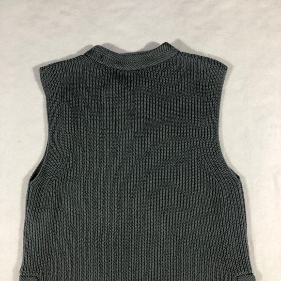 Aritzia Wilfred Womens XS Gray Rib Knit Gray Tank Sweater Top Wool CAM4-3447-46 - Picture 6 of 11